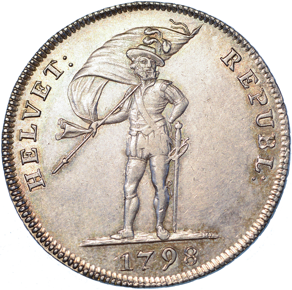 Helv. Republik, 20 Batzen, 1798, vz-unz, Solothurn