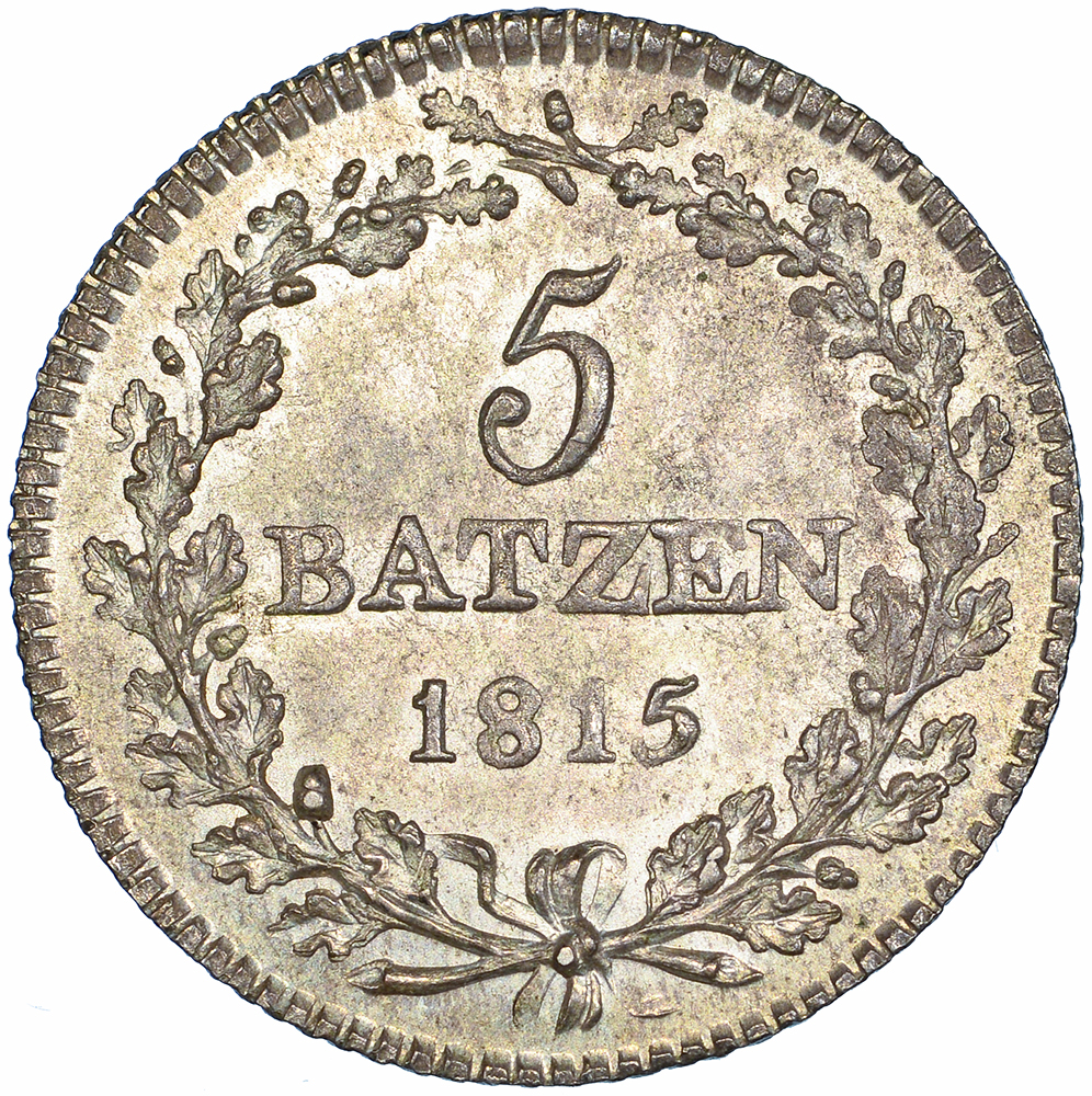 Aargau, 5 Batzen, 1815, unz, 